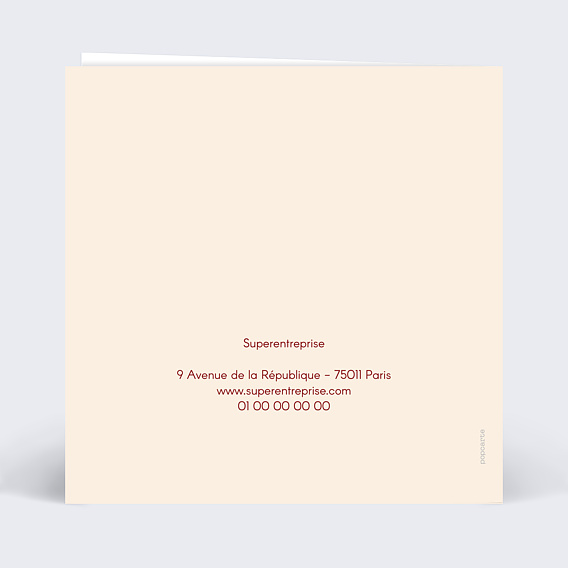 Carte de vœux entreprise Pêle-mêle de Noël Verso