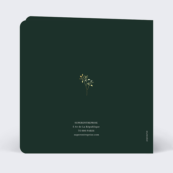 Carte de vœux entreprise Plante Évolutive Verso
