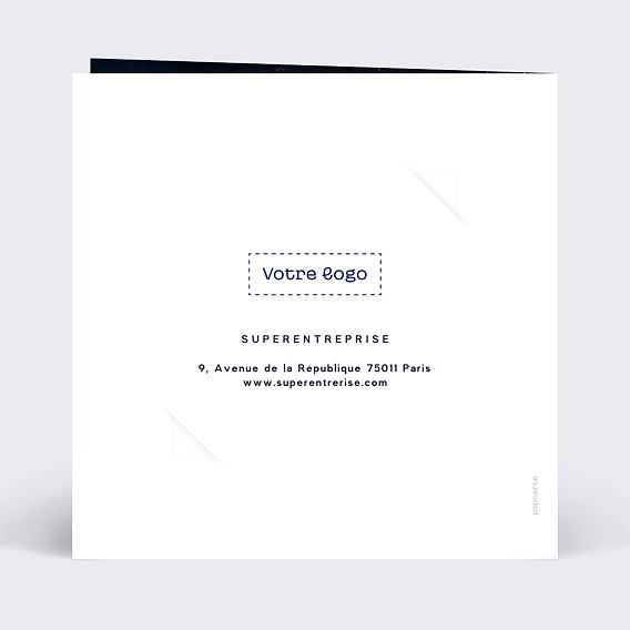 Carte de vœux entreprise Pluie d'étoiles avec graines Verso