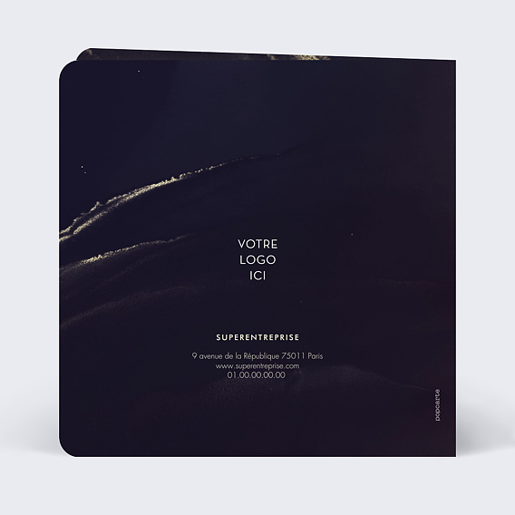 Carte de vœux entreprise Prestige Verso