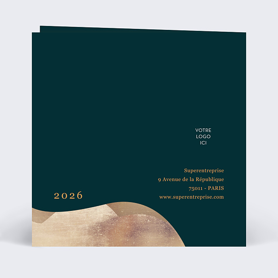 Carte de vœux entreprise Quartz Verso