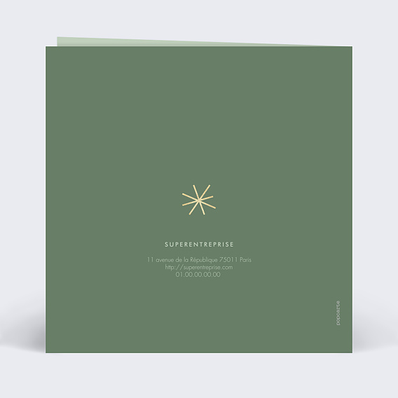 Carte de vœux entreprise Recyclage Verso