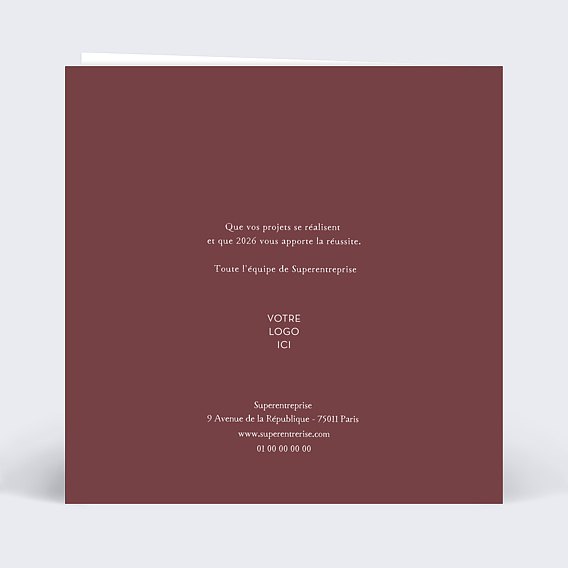 Carte de vœux entreprise Ribambelle de Cadeaux Verso