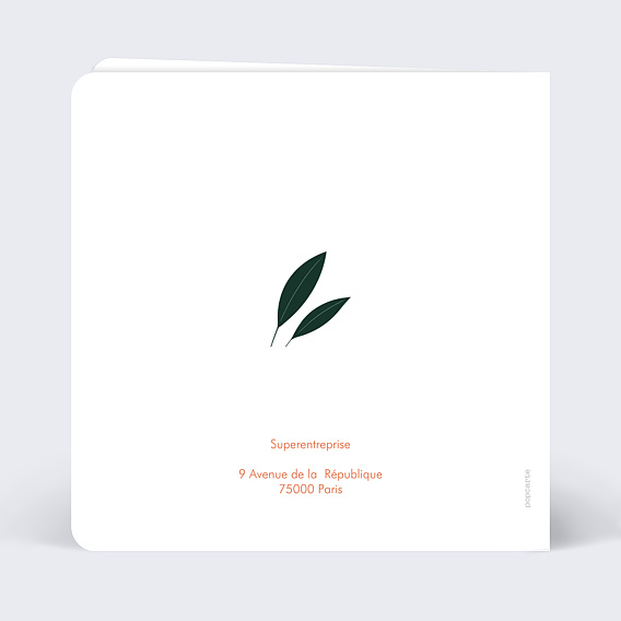 Carte de vœux entreprise Route Verte Verso