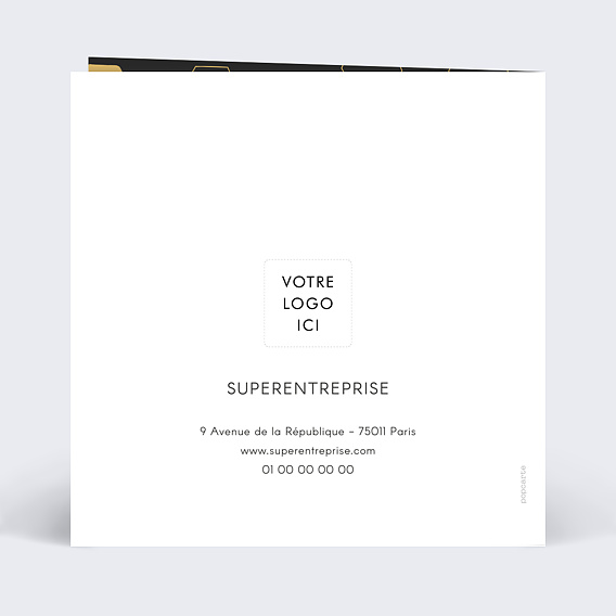 Carte de vœux entreprise Ruche Verso
