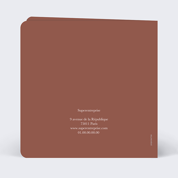 Carte de vœux entreprise Signature Élégante Verso