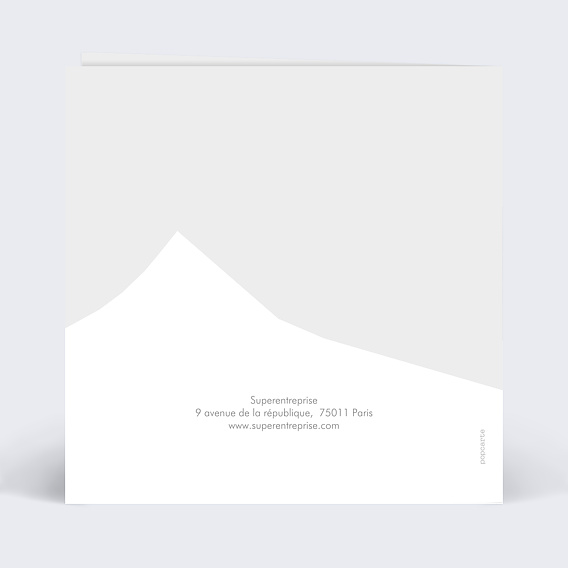 Carte de vœux entreprise Skieur avenir Verso