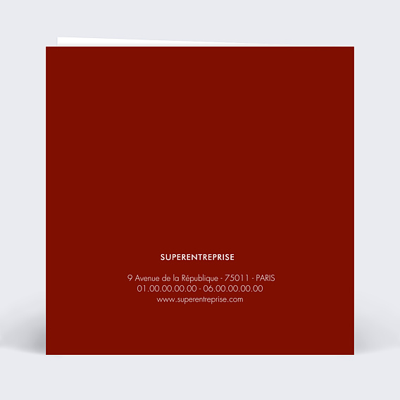 Carte de vœux entreprise Télétravail Verso