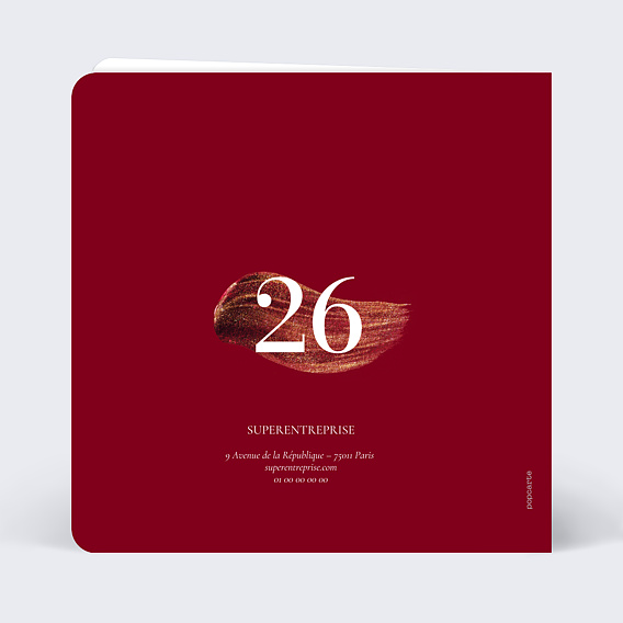 Carte de vœux entreprise Texture peinture Verso