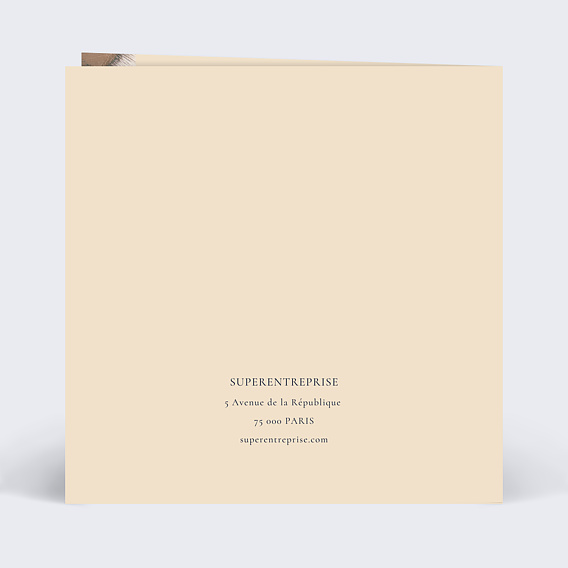 Carte de vœux entreprise Texture Verso