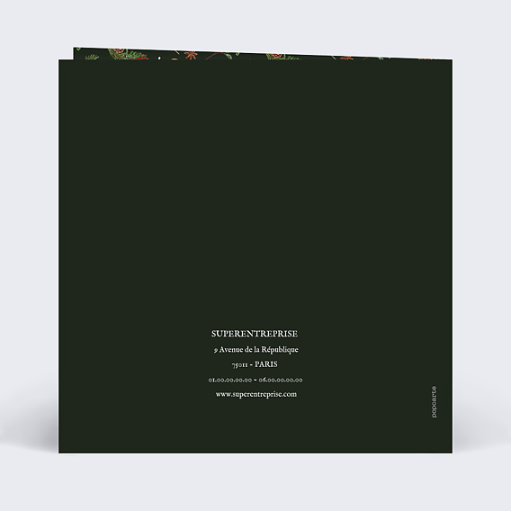 Carte de vœux entreprise Tradition Verso