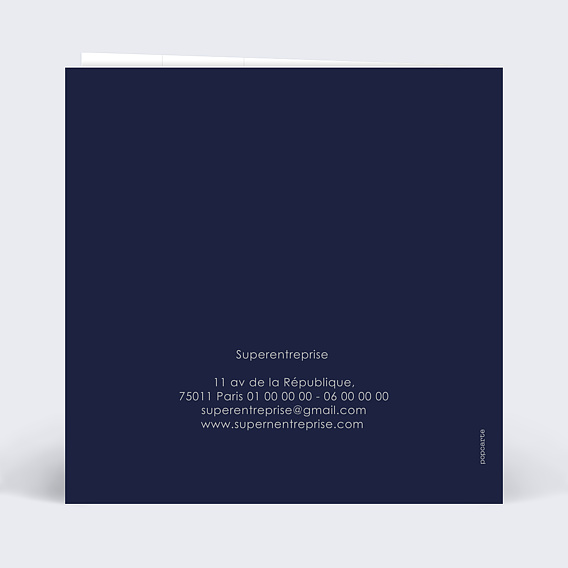 Carte de vœux entreprise Voeux Enneigés Verso