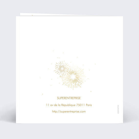 Carte de vœux entreprise Voeux festifs Verso