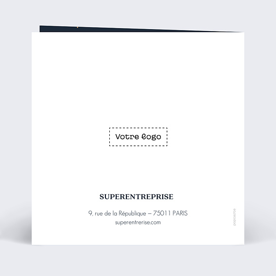 Carte de vœux entreprise Voir loin Verso