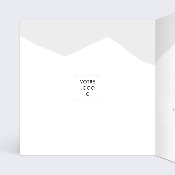 Carte de vœux entreprise Skieur avenir Intérieur Gauche