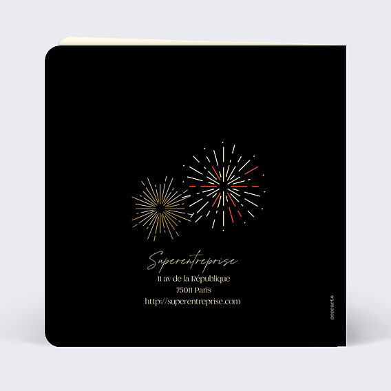 Carte de Voeux Entreprise Feux d’Artifice Colorés