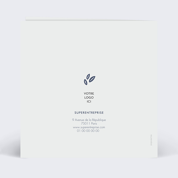 Carte de vœux entreprise Scandinave Verso