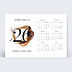 Carte de Voeux Entreprise Calendrier coup de pinceau