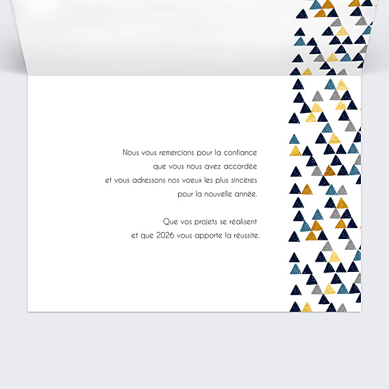 Carte de Voeux Entreprise Calendrier Petits Triangles