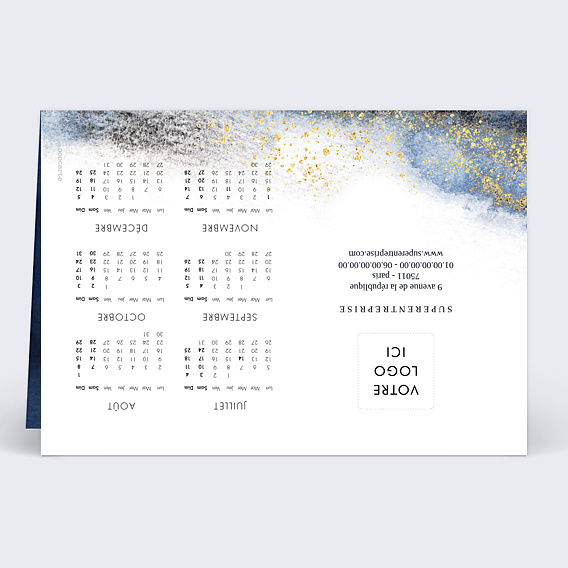 Carte de Voeux Entreprise Calendrier Feldspath