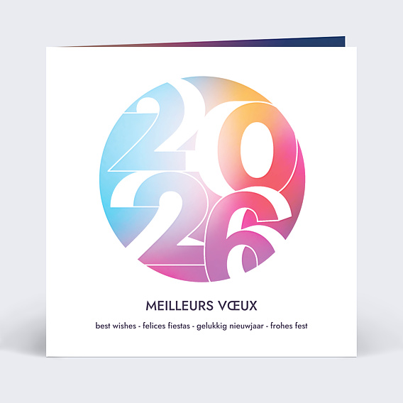 Carte de vœux entreprise Texture colorée