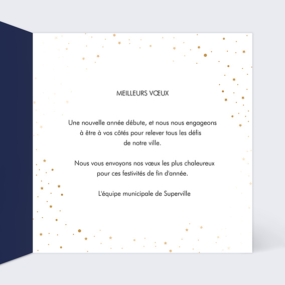 Carte de vœux entreprise Mairie Multiphotos Intérieur Droit