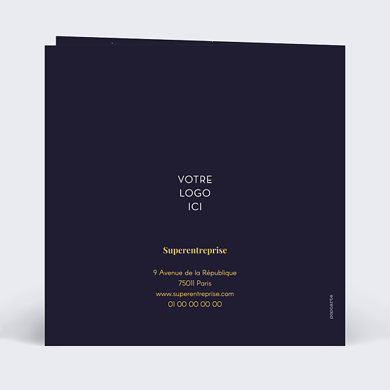 Carte de vœux entreprise Montagnes Russes Verso