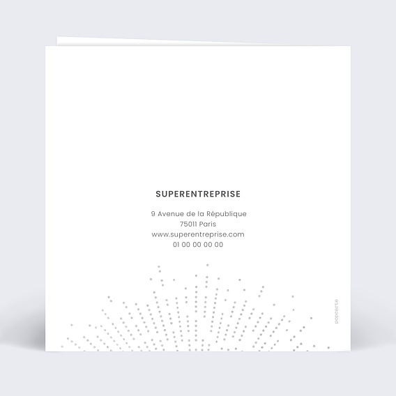 Carte de vœux entreprise Explosion Logo Verso