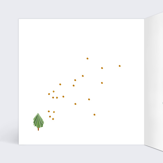 Carte de vœux entreprise Forêt de Sapins Intérieur Gauche