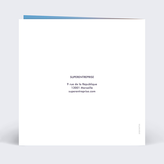 Carte de vœux entreprise Texture colorée Verso