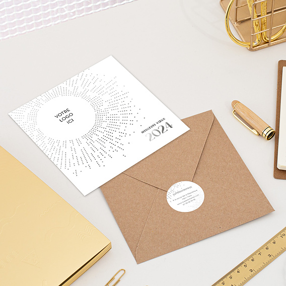 Carte de vœux entreprise Explosion Logo Après 4