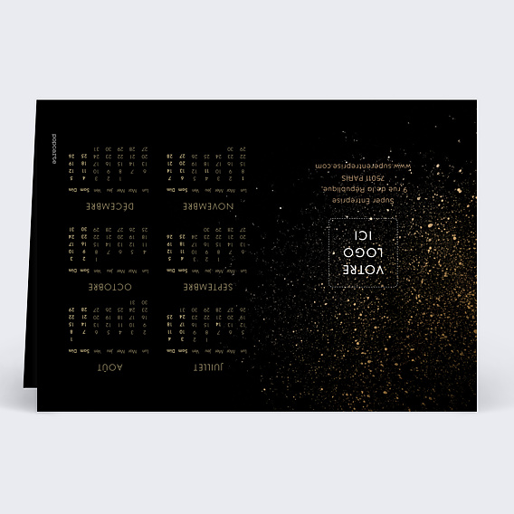 Carte de Voeux Entreprise Calendrier Lumière