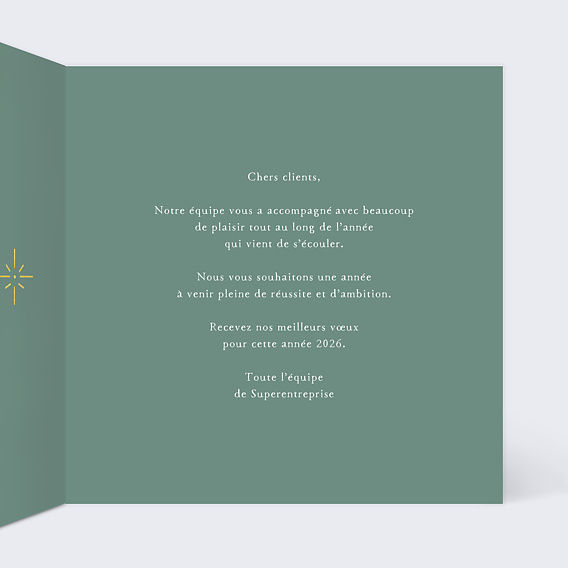 Carte de vœux entreprise Pantone Intérieur Droit