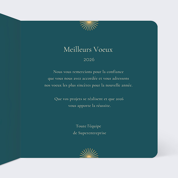 Carte de vœux entreprise Échecs Intérieur Droit