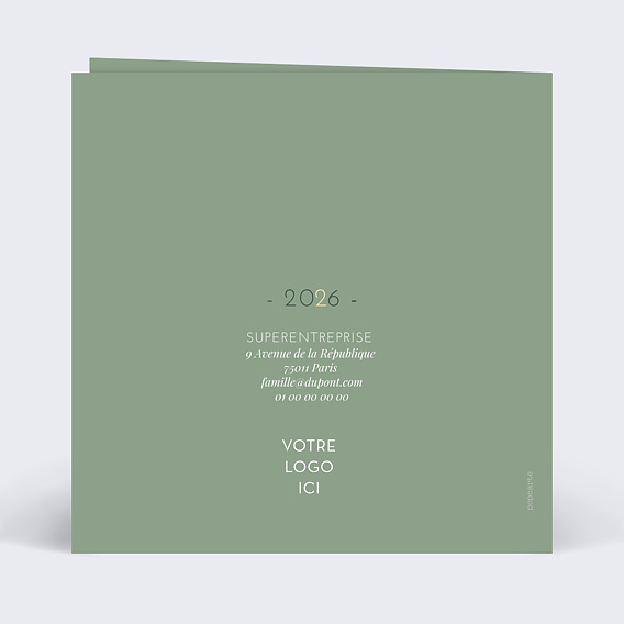 Carte de vœux entreprise Nature Verso