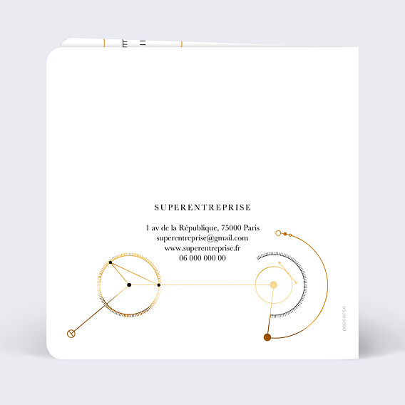 Carte de vœux entreprise Architecte Compas Verso