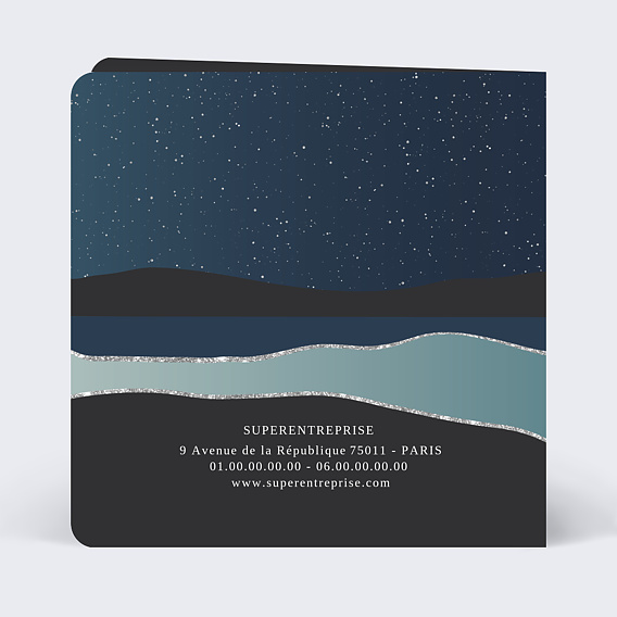 Carte de vœux entreprise Nouveaux Horizons Verso