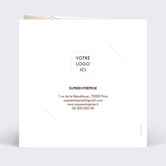 Carte de vœux entreprise Logo avec graines Verso