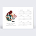 Carte de Voeux Entreprise Calendrier pinceau terracotta