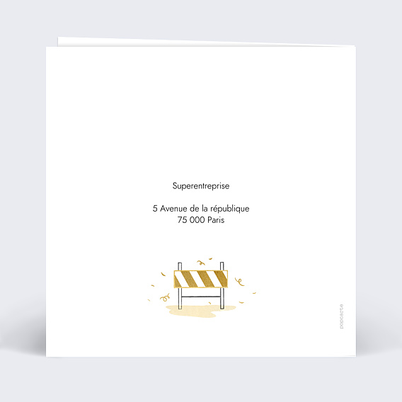 Carte de Voeux Entreprise Concept Chantier