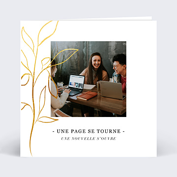 Carte de voeux virtuelle entreprise 2022 Doux Feuillage