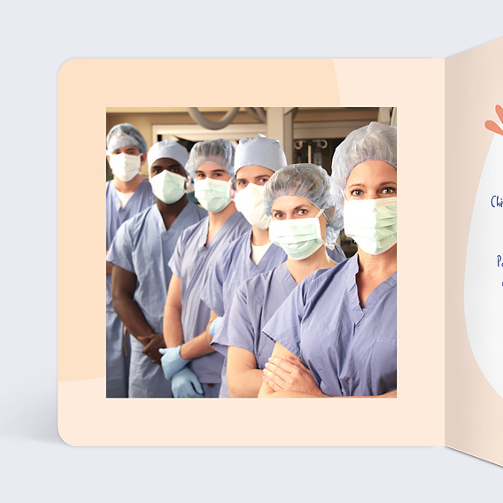 Carte de vœux entreprise Soignants  Intérieur Gauche