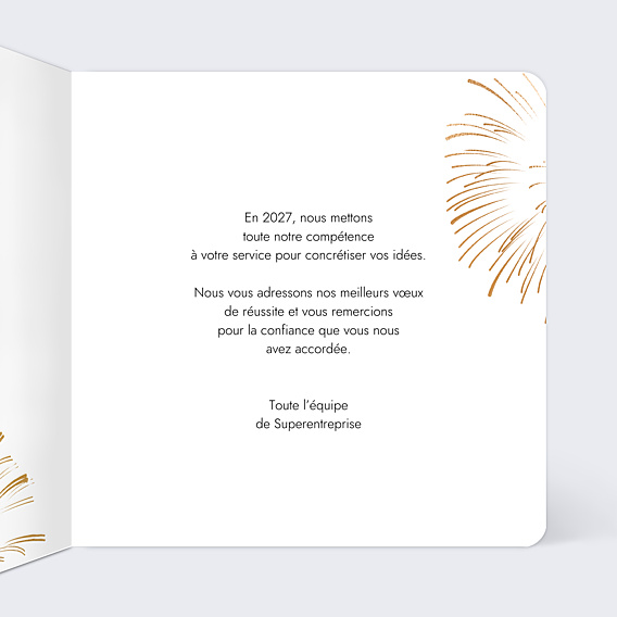 Carte de Voeux Entreprise Feu artifice logo