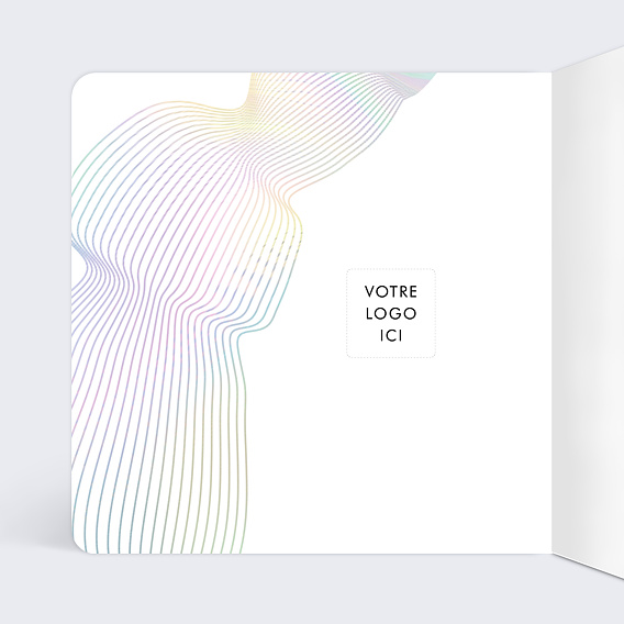 Carte de vœux entreprise Entrelacés clairs Intérieur Gauche