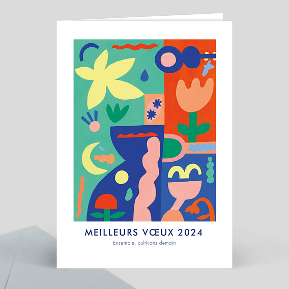 Carte de Voeux Entreprise Cultiver Demain - Médecins Du Monde x Alizée Cayla x Popcarte