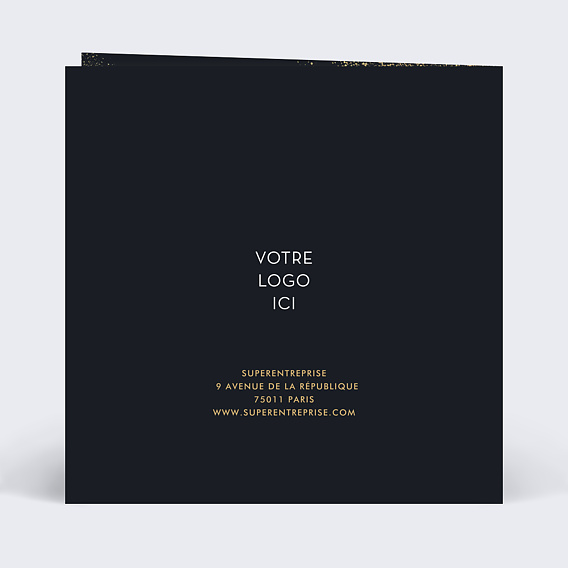 Carte de vœux entreprise Découpe Photo Polaroid Verso