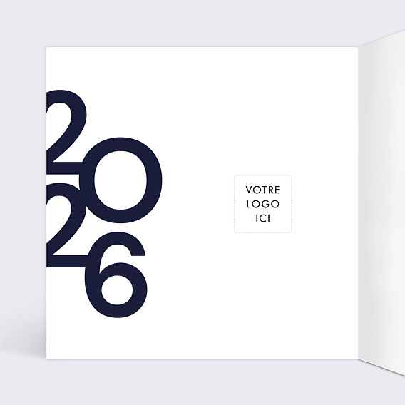 Carte de vœux entreprise Décalage Intérieur Gauche