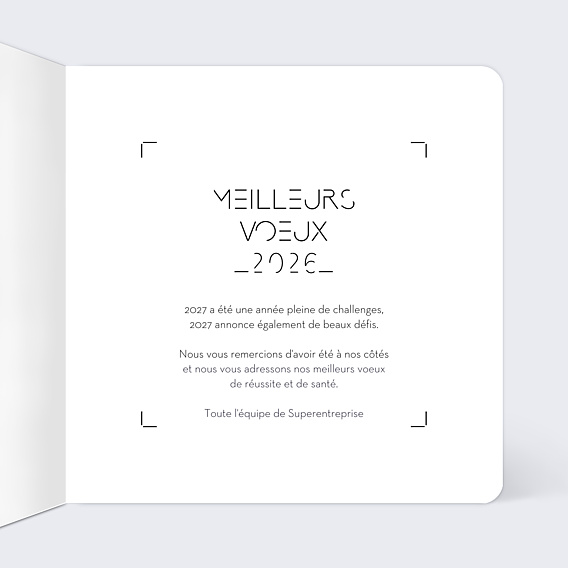 Carte de Voeux Entreprise Minimaliste