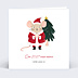 Carte de Voeux Entreprise Petite souris de Noël