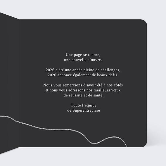 Carte de vœux entreprise Nouveaux Horizons Intérieur Droit
